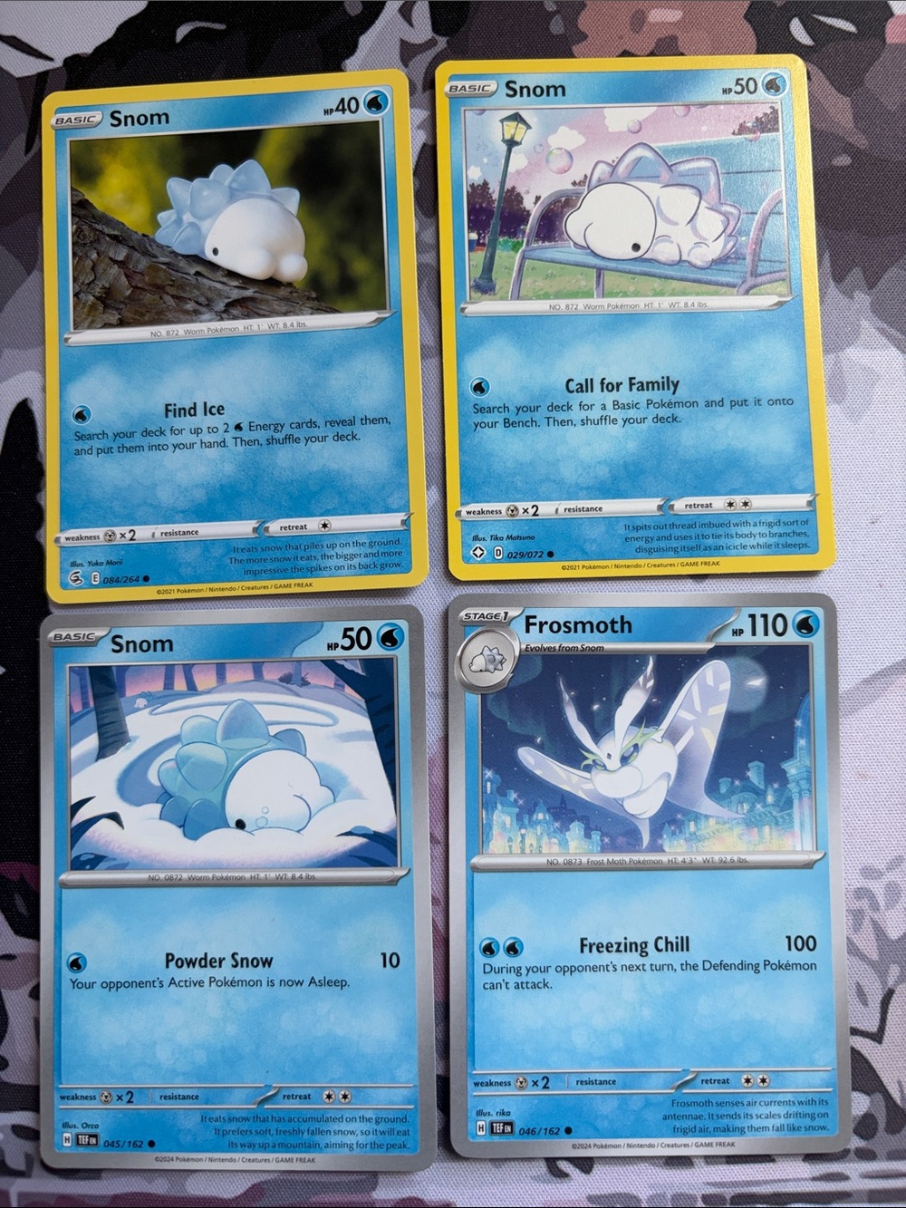 Snom & Frosmoth Evolution Collection Lot | 4 Pokémon Cards | ✨5/$25✨